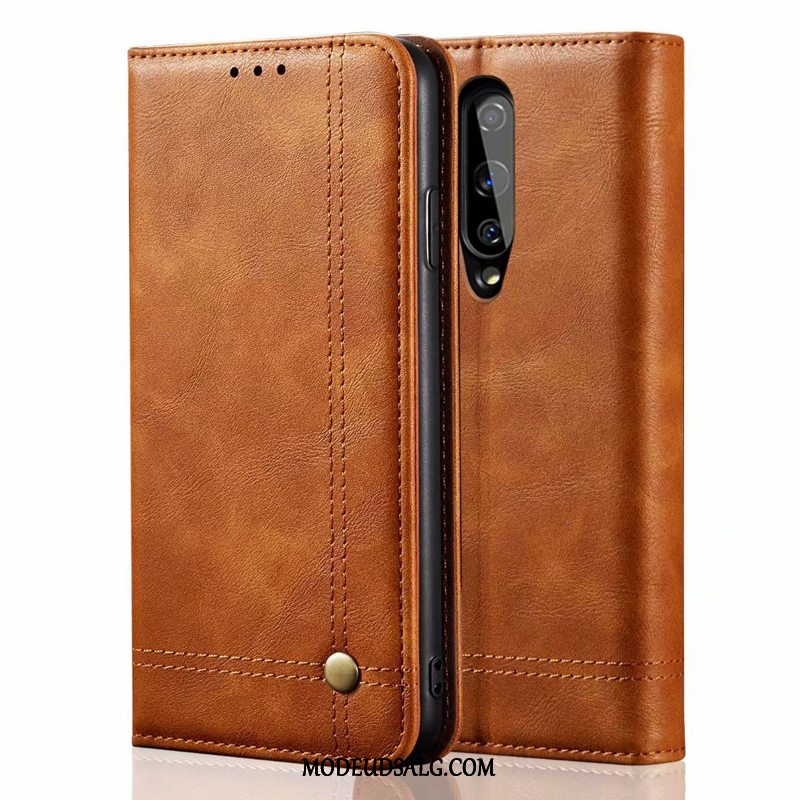 Oneplus 8 Etui Business Folio Lædertaske Sort Magnetisk