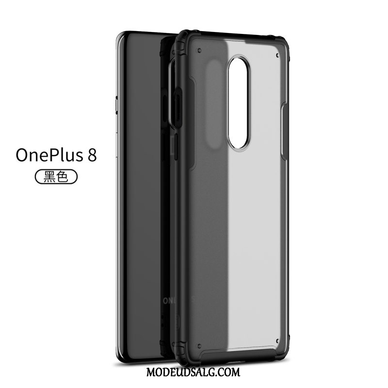 Oneplus 8 Etui / Cover Anti-fald Blød Gennemsigtig Nubuck Grøn