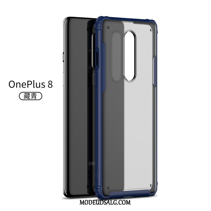 Oneplus 8 Etui / Cover Anti-fald Blød Gennemsigtig Nubuck Grøn