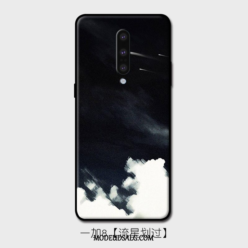 Oneplus 8 Etui / Cover Kreativ Trend Sort Silikone Nubuck