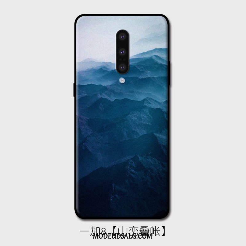 Oneplus 8 Etui / Cover Kreativ Trend Sort Silikone Nubuck