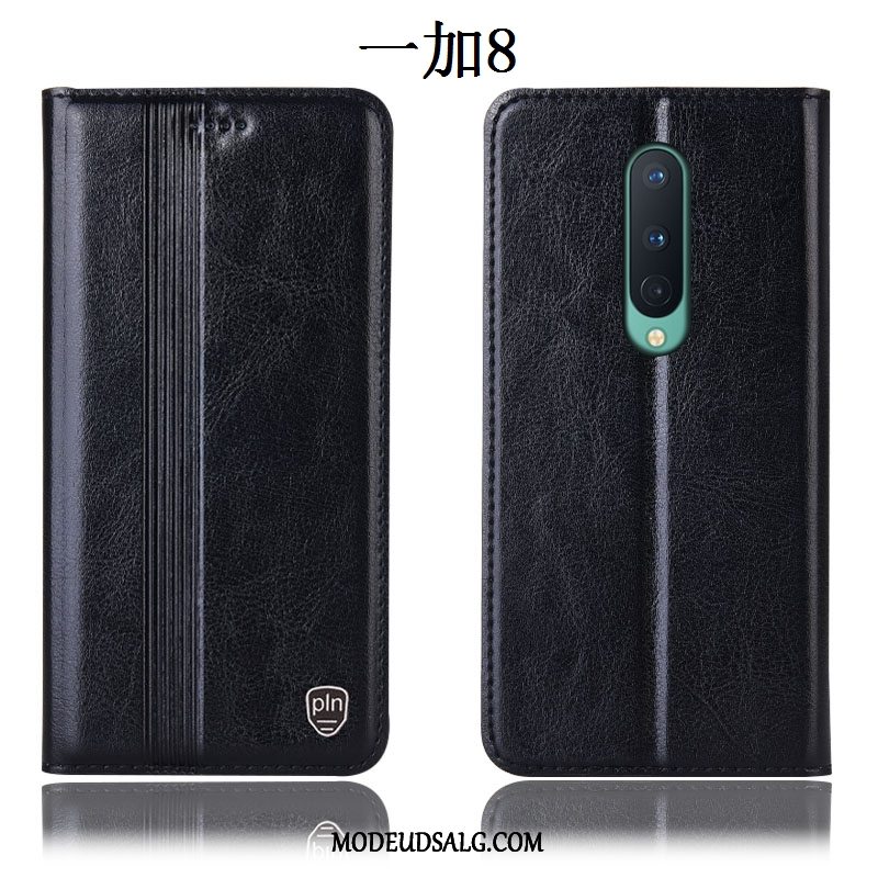 Oneplus 8 Etui / Cover Lædertaske Folio Blå Alt Inklusive