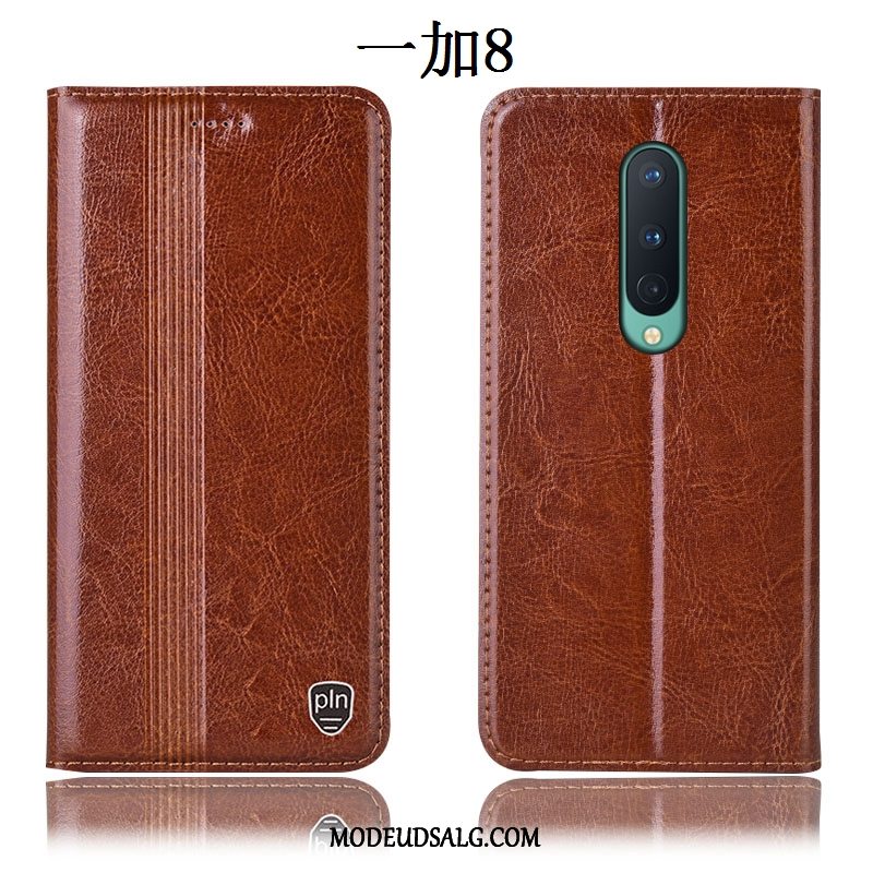 Oneplus 8 Etui / Cover Lædertaske Folio Blå Alt Inklusive