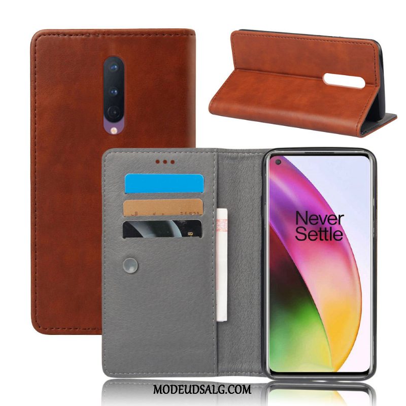 Oneplus 8 Etui / Cover Rød Folio Hård Beskyttelse Alt Inklusive