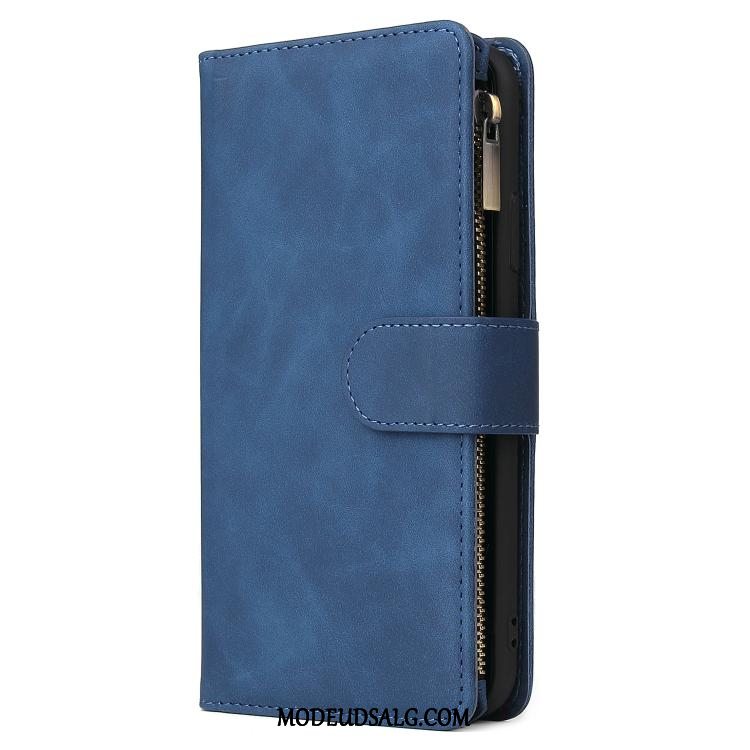 Oneplus 8 Etui Lædertaske Folio Ny Sort Anti-fald