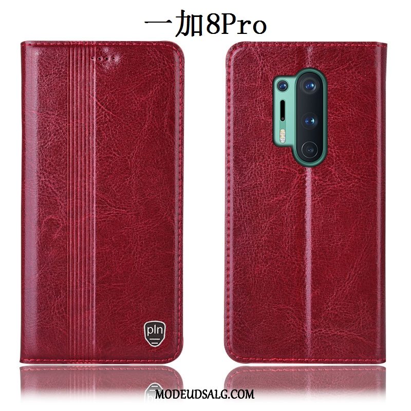 Oneplus 8 Pro Etui Beskyttelse Cover Folio Alt Inklusive Anti-fald