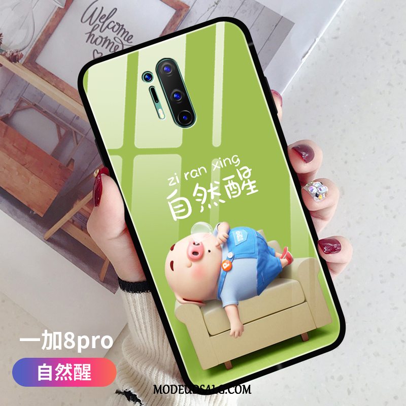 Oneplus 8 Pro Etui Cartoon Blød Glas Cover Hård