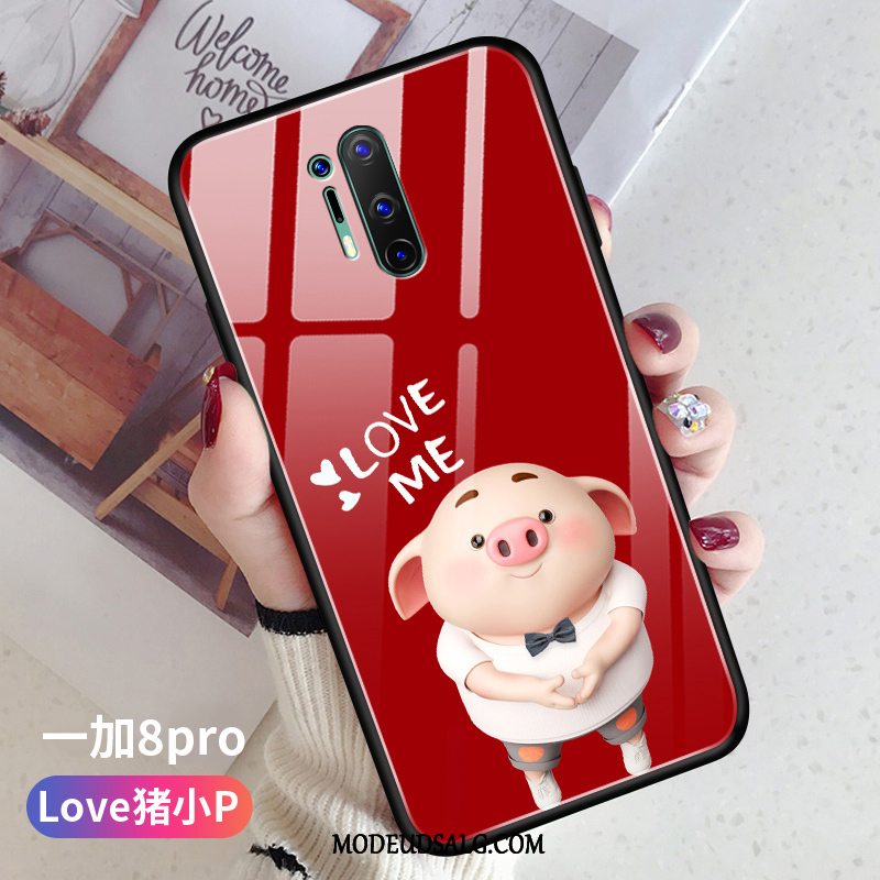 Oneplus 8 Pro Etui Cartoon Blød Glas Cover Hård