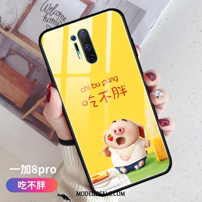 Oneplus 8 Pro Etui Cartoon Blød Glas Cover Hård