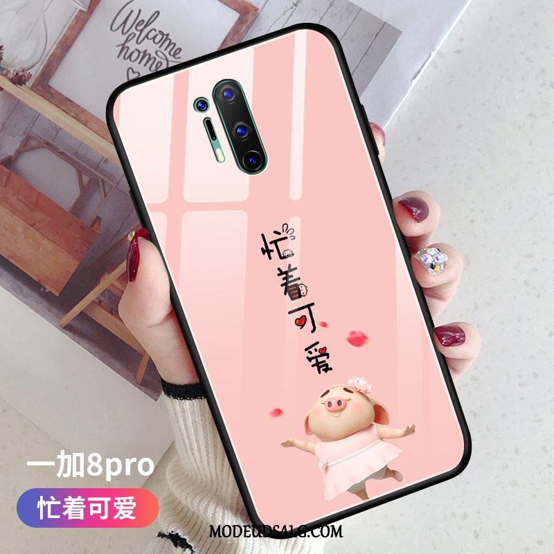 Oneplus 8 Pro Etui Cartoon Blød Glas Cover Hård