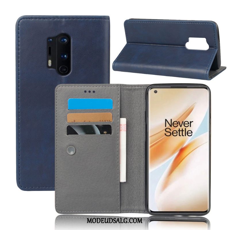 Oneplus 8 Pro Etui / Cover Beskyttelse Kort Tegnebog Sort