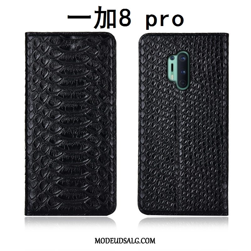 Oneplus 8 Pro Etui / Cover Beskyttelse Ægte Læder Anti-fald Lædertaske Mønster