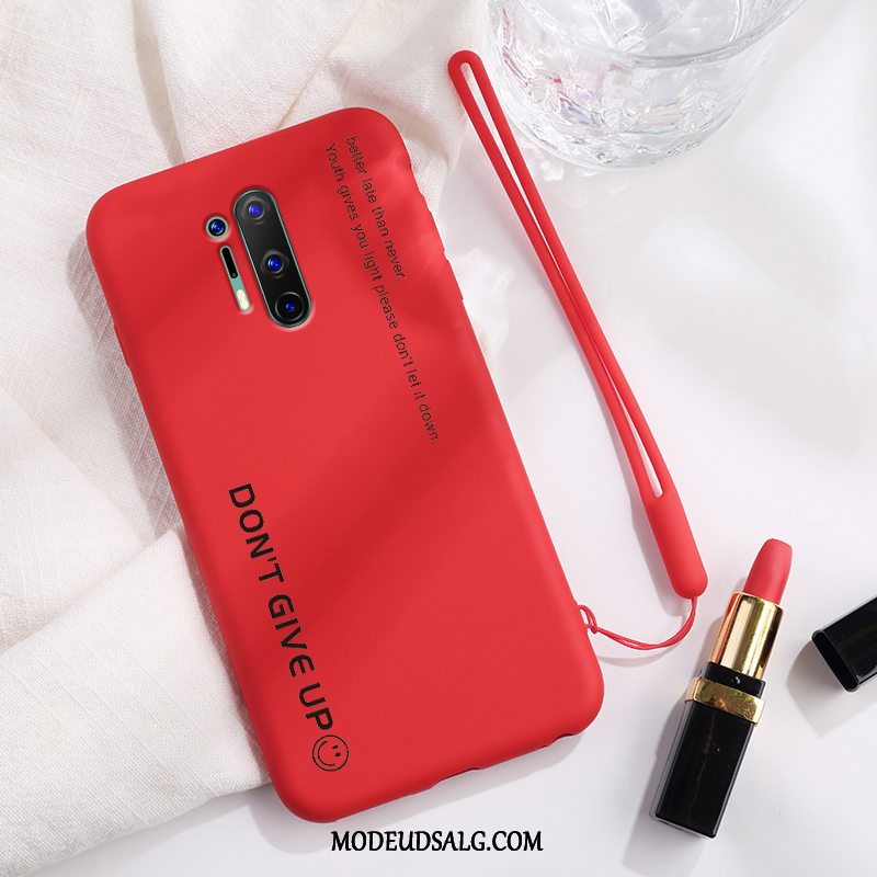 Oneplus 8 Pro Etui / Cover Elskeren Anti-fald Net Red Rød Alfabet