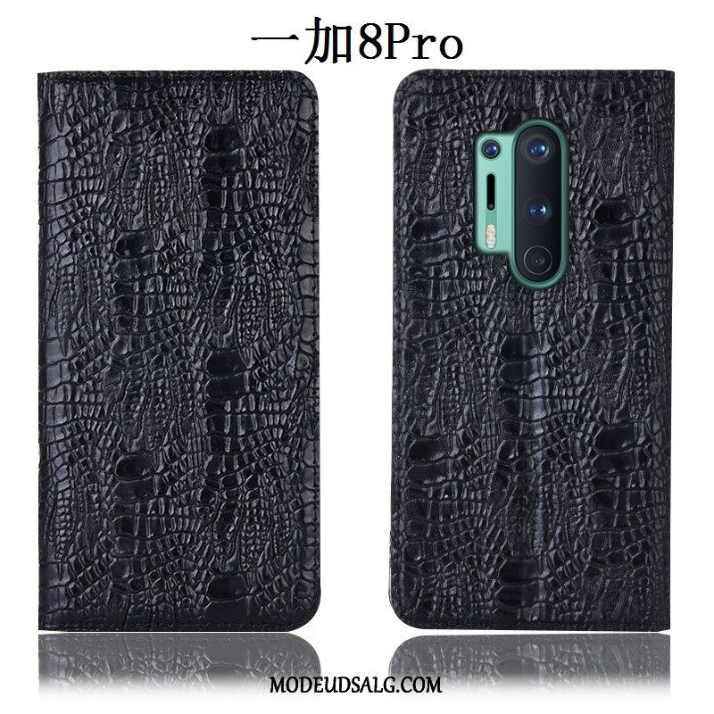 Oneplus 8 Pro Etui / Cover Lædertaske Alt Inklusive Krokodille Anti-fald