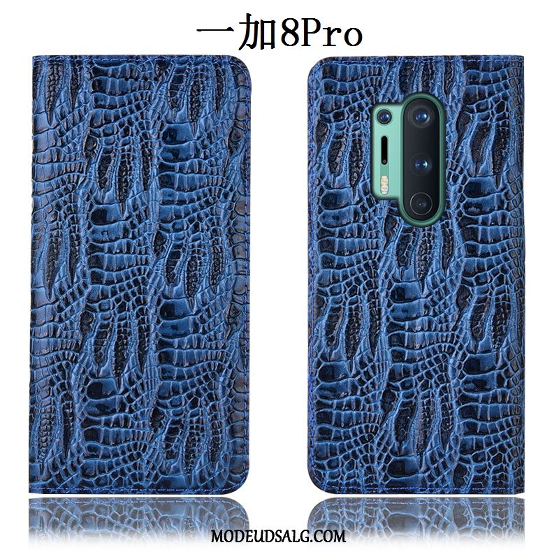 Oneplus 8 Pro Etui / Cover Lædertaske Alt Inklusive Krokodille Anti-fald