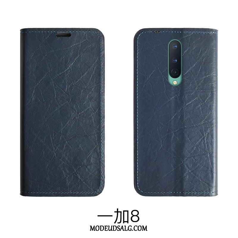 Oneplus 8 Pro Etui Folio Cover Simple Rød Beskyttelse