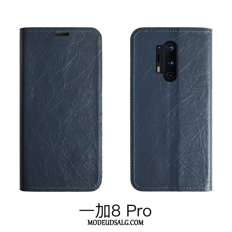 Oneplus 8 Pro Etui Folio Cover Simple Rød Beskyttelse