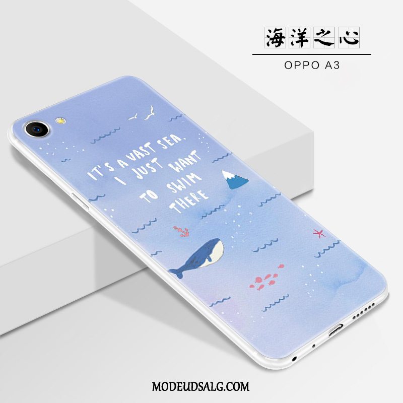 Oppo A3 Etui Alt Inklusive Anti-fald Cover Silikone Hængende Ornamenter