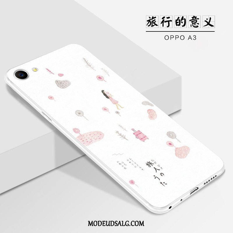 Oppo A3 Etui Alt Inklusive Anti-fald Cover Silikone Hængende Ornamenter