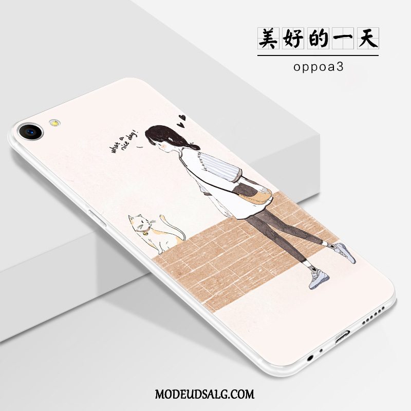 Oppo A3 Etui Alt Inklusive Anti-fald Cover Silikone Hængende Ornamenter