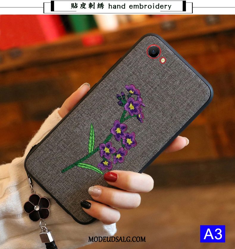 Oppo A3 Etui / Cover Blød Silikone Anti-fald Broderi Kinesisk Stil