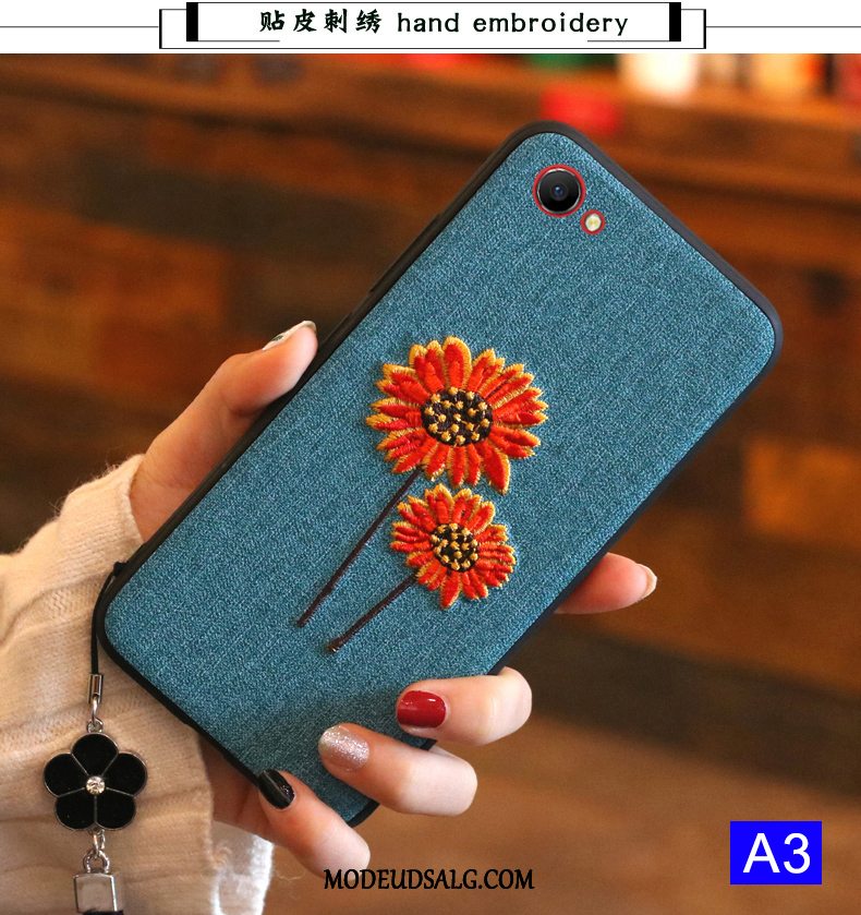 Oppo A3 Etui / Cover Blød Silikone Anti-fald Broderi Kinesisk Stil