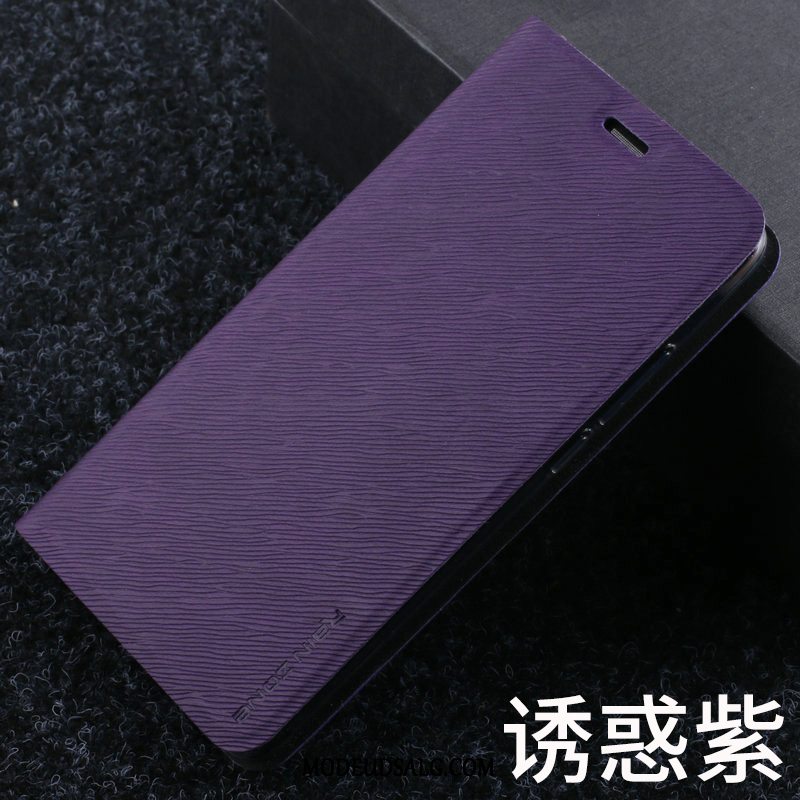 Oppo A3 Etui / Cover Folio Lilla Anti-fald Beskyttelse Membrane