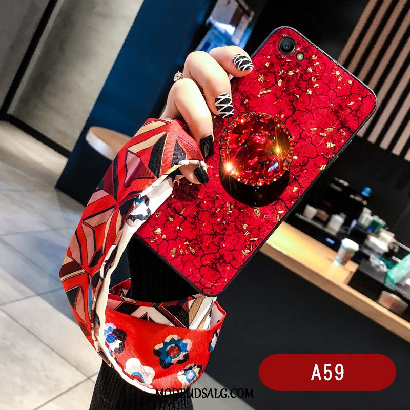 Oppo A3 Etui / Cover Hængende Ornamenter Lilla Silikone Silke