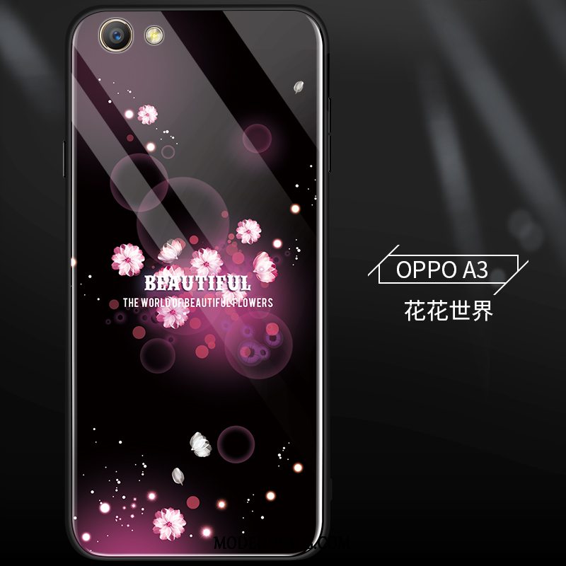 Oppo A3 Etui Hård Smuk Glas Trendy Nubuck