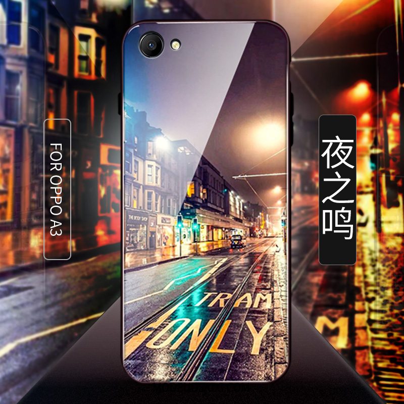 Oppo A3 Etui Sort Trend Scenery Glas Mode