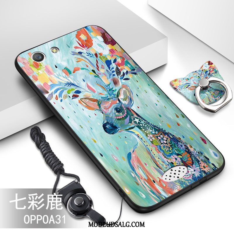 Oppo A31 Etui Anti-fald Grøn Cover Beskyttelse Hængende Ornamenter