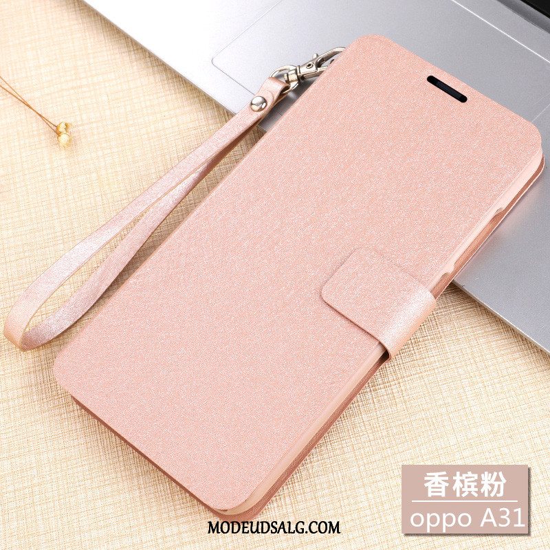 Oppo A31 Etui / Cover Trend Anti-fald Nubuck Silikone Clamshell