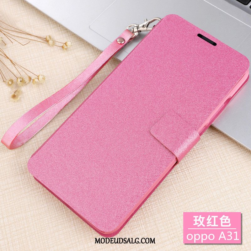 Oppo A31 Etui / Cover Trend Anti-fald Nubuck Silikone Clamshell