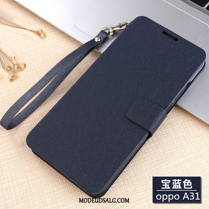 Oppo A31 Etui / Cover Trend Anti-fald Nubuck Silikone Clamshell