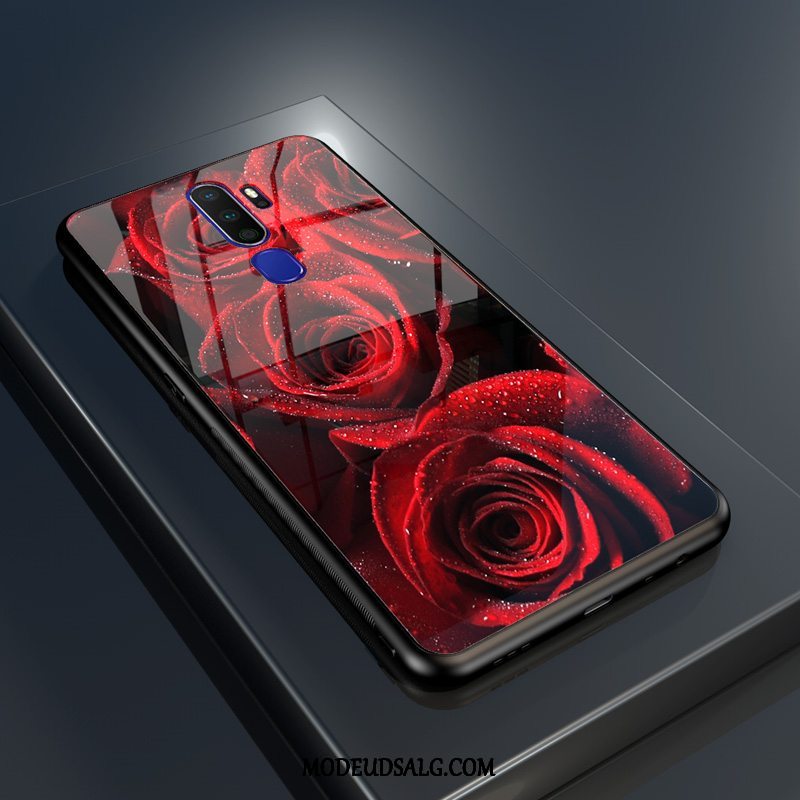 Oppo A5 2020 Etui Glas Net Red Hård Af Personlighed Hjerte