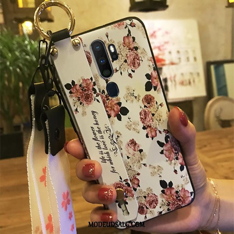 Oppo A9 2020 Etui Beskyttelse Trend Hængende Ornamenter Lyserød Support