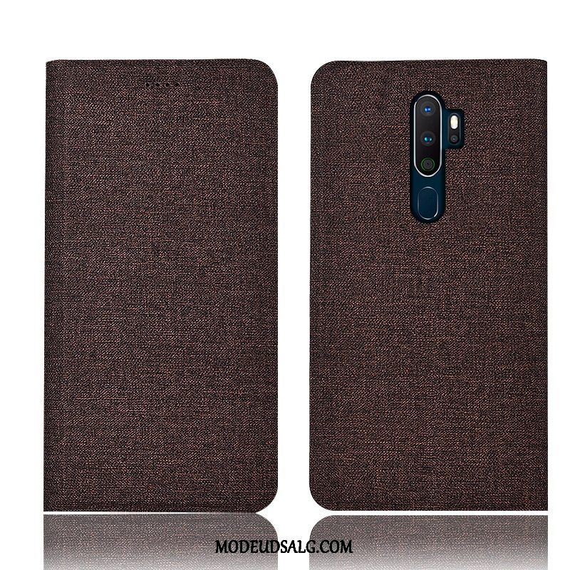 Oppo A9 2020 Etui / Cover Bomuld Og Linned Anti-fald Ungdom Pulver Beskyttelse