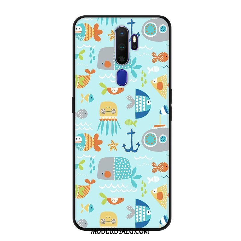 Oppo A9 2020 Etui / Cover Kreativ Sort Beskyttelse Blomster Tilpas