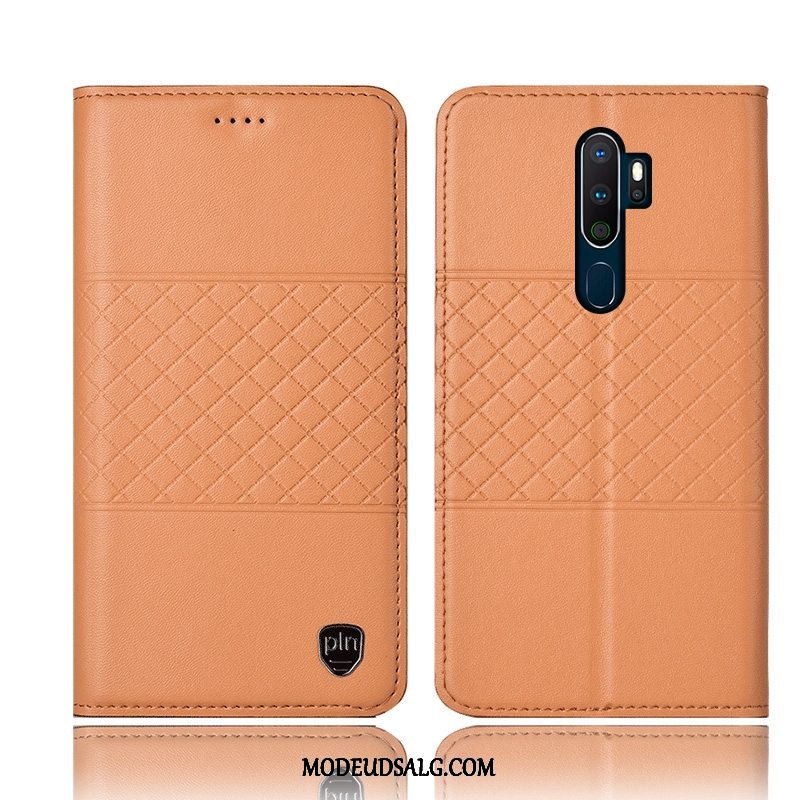 Oppo A9 2020 Etui Lædertaske Anti-fald Cover Sort Beskyttelse