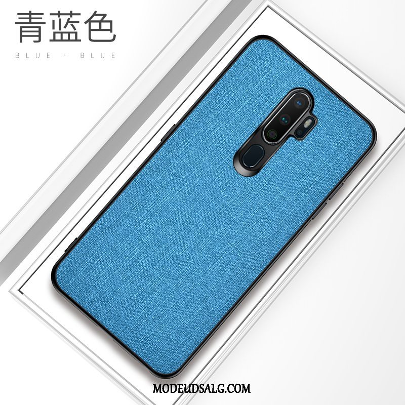 Oppo A9 2020 Etui Sort Anti-fald Træ Hærdning Membrane