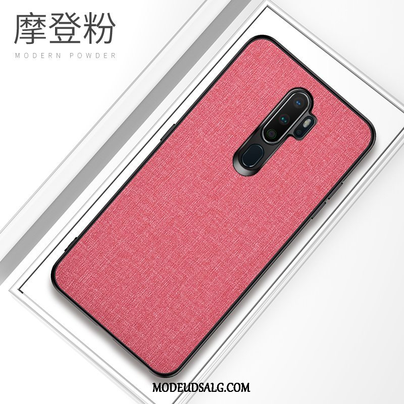 Oppo A9 2020 Etui Sort Anti-fald Træ Hærdning Membrane