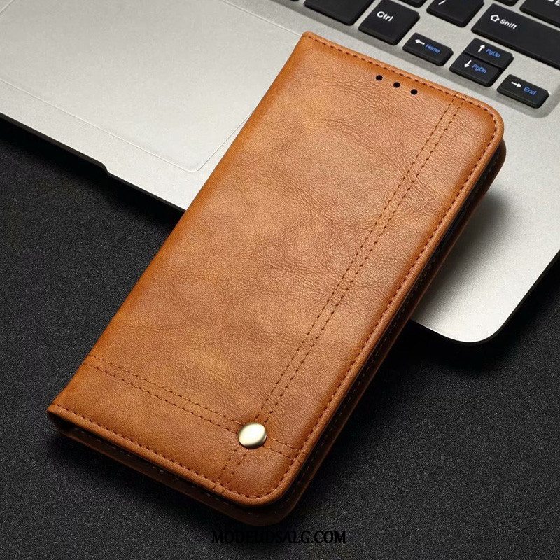 Oppo A9 2020 Etui Vintage Hærdning Folio Beskyttelse Membrane