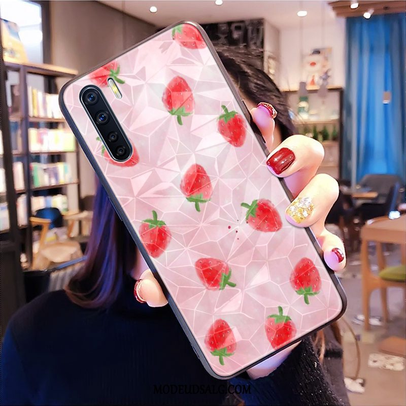 Oppo A91 Etui Cover Frisk Net Red Lyserød Lille Sektion