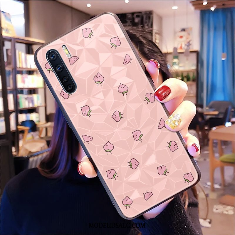 Oppo A91 Etui Cover Frisk Net Red Lyserød Lille Sektion