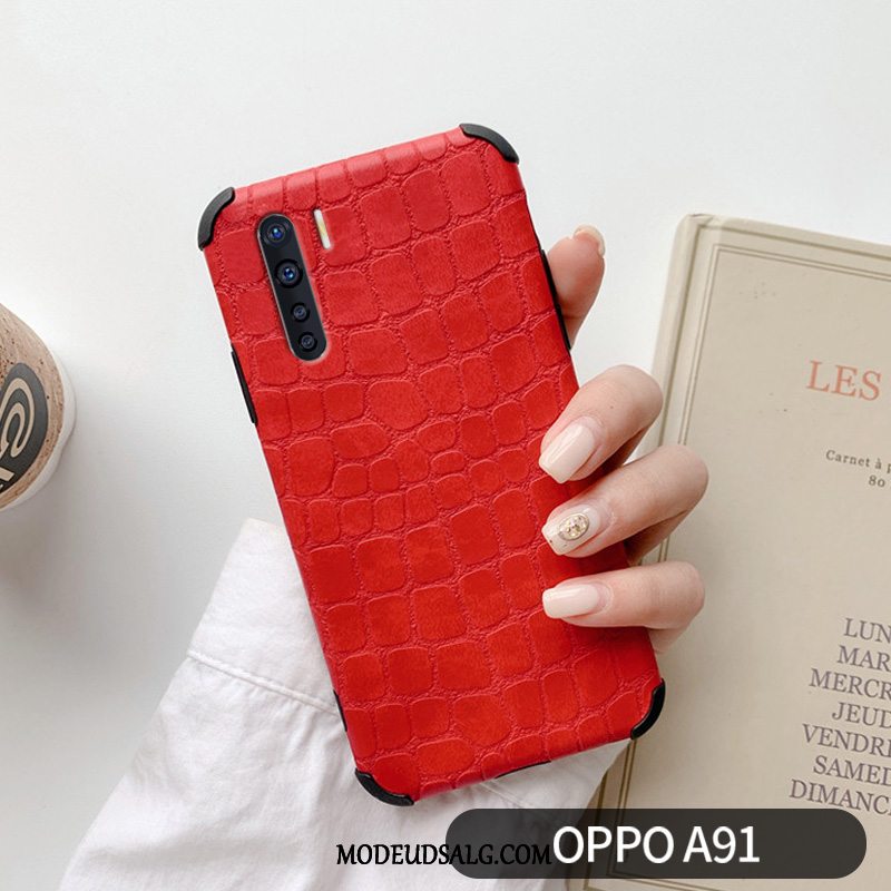 Oppo A91 Etui / Cover Mode Elskeren Krokodille Mønster Beskyttelse Anti-fald