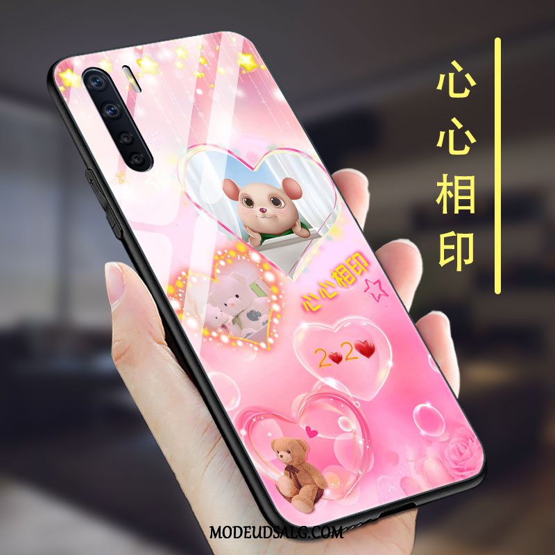 Oppo A91 Etui / Cover Mode Lilla Spejl Silikone Alt Inklusive