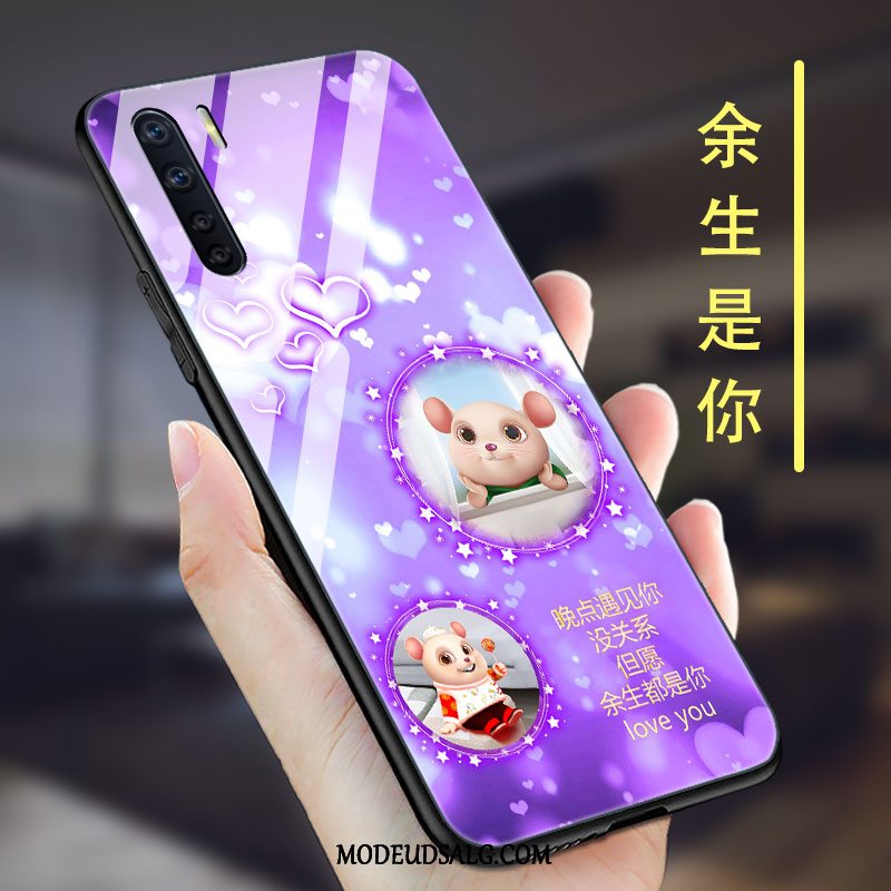 Oppo A91 Etui / Cover Mode Lilla Spejl Silikone Alt Inklusive