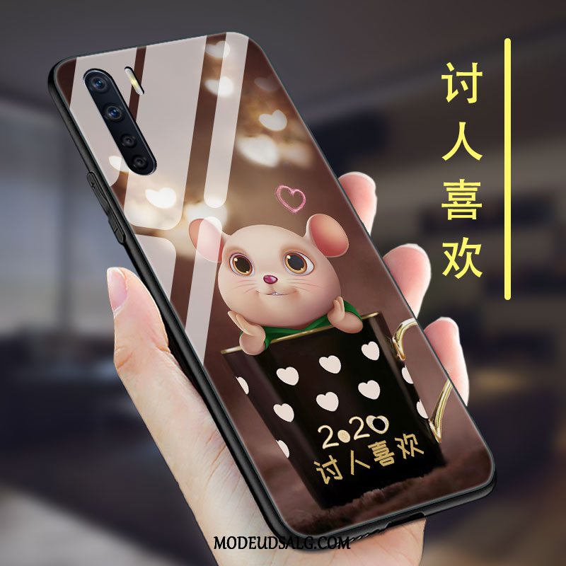 Oppo A91 Etui / Cover Mode Lilla Spejl Silikone Alt Inklusive