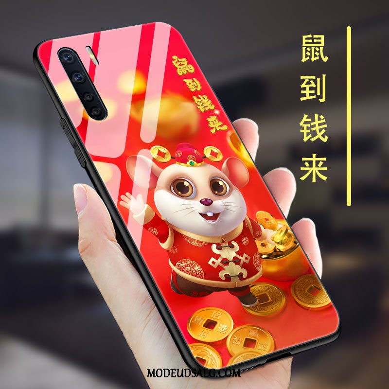 Oppo A91 Etui / Cover Mode Lilla Spejl Silikone Alt Inklusive