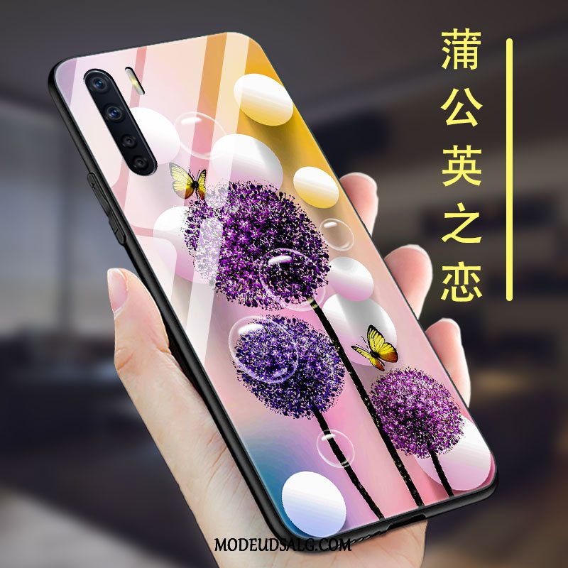 Oppo A91 Etui / Cover Mode Lilla Spejl Silikone Alt Inklusive